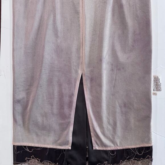 Mandalay Y2K Taupe Midi Dress with peach pearl beads, lace, sequence, sz 8 - Picture 8 of 12